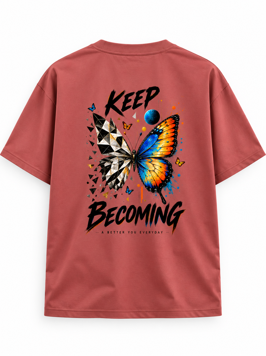 Zingleberry Keep Becoming Premium Unisex Oversized T-Shirt
