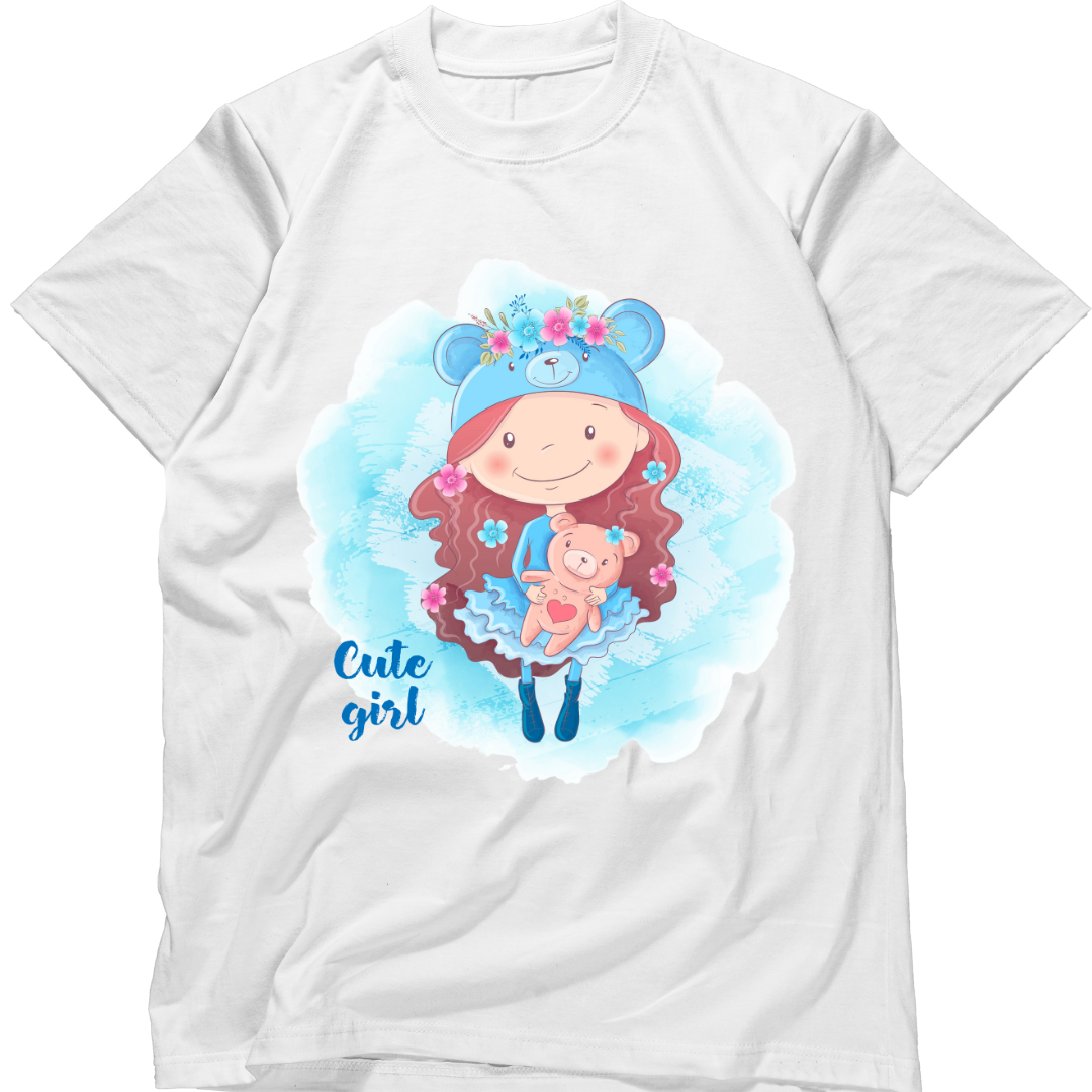 Zingle Berry Cute Girl T-Shirt (White)
