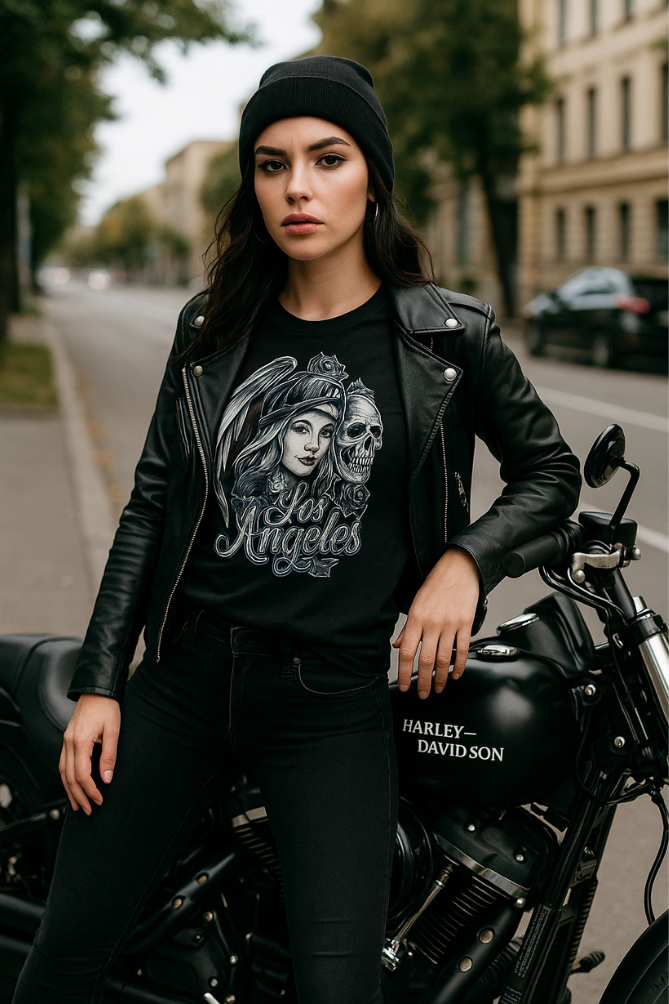Zingleberry Biker Edition Tee – LA Vibes for Women Riders