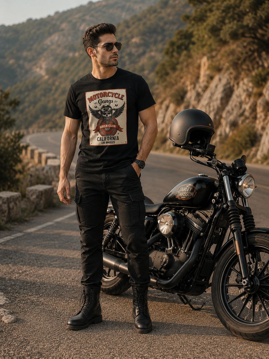 Zingleberry premium Ride Hard Vintage Biker T-Shirt – California Motorcycle Club Design