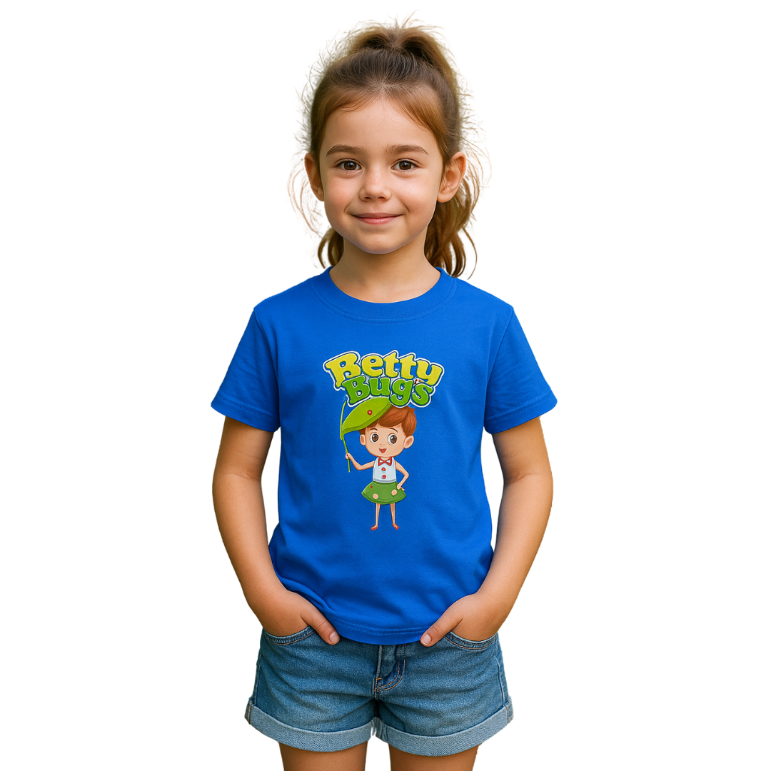 Zingle Berry Girl Classic Crew T-Shirt Royal Blue