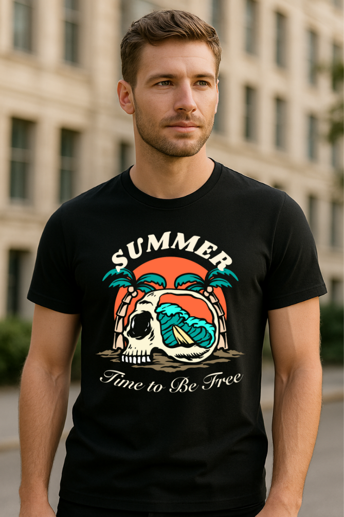 Zingle Berry Exclusive Summer Printed Cotton T-Shirt For Men