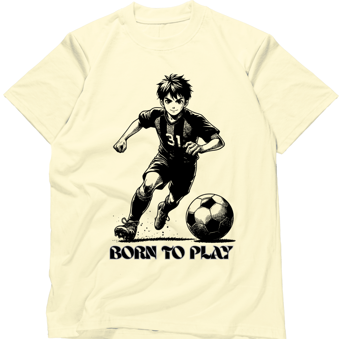 Zingle Berry Born To Play Off-White T-Shirt For Boys