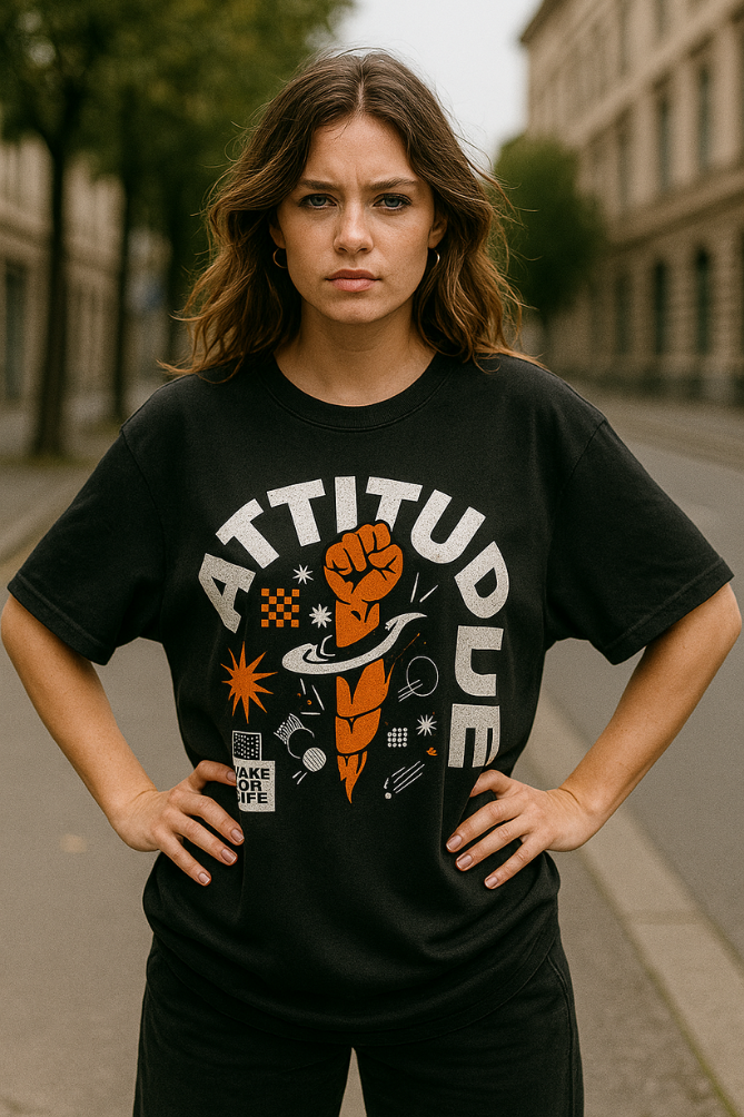 ZingleBerry Oversized Attitude Tee – Street-Ready Unisex Graphic T-Shirt