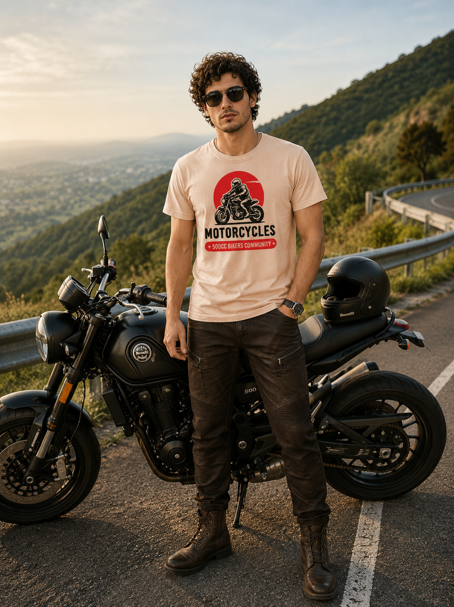 Zingleberry Premium 500CC Bikers Community Cotton Premium T-Shirt For Men