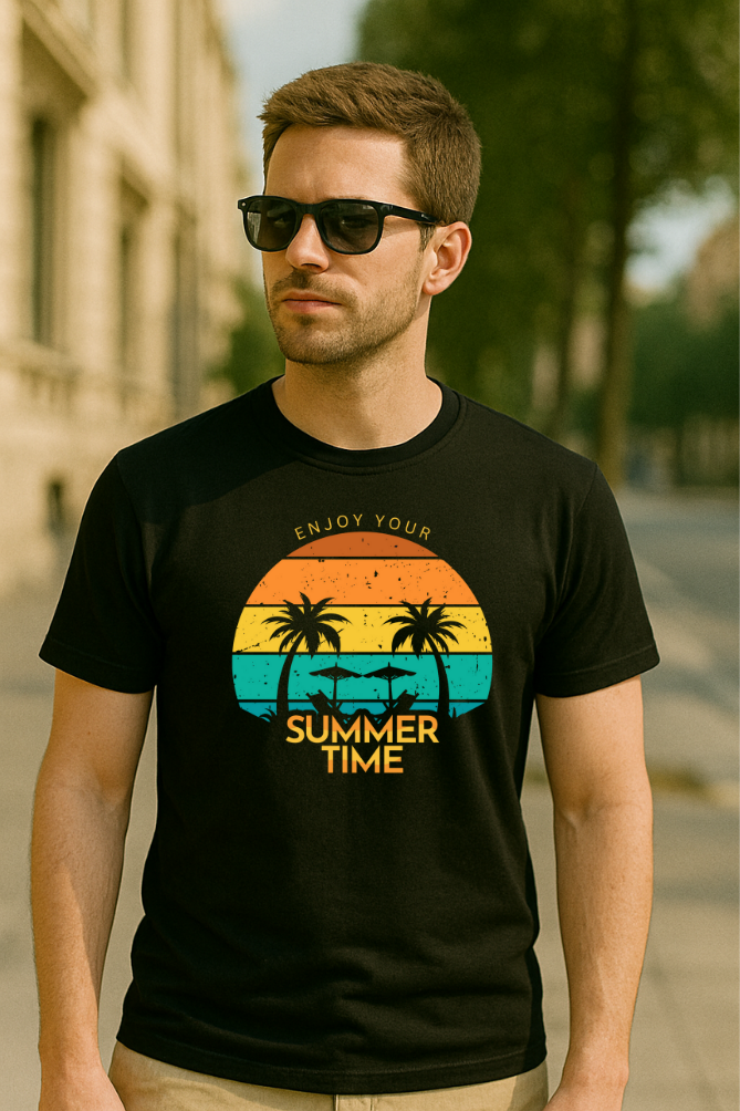 Zingle Berry Exclusive Comfortable Cotton Summer Black T-Shirt For Men