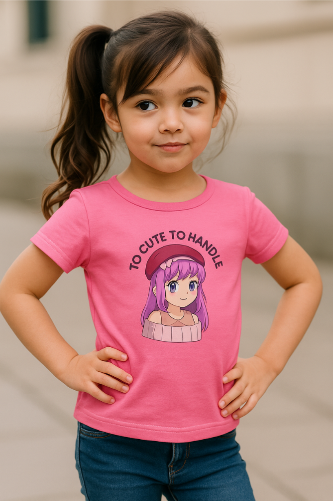 Zingle Berry Cute To Handle Pink T-shirt for Girls