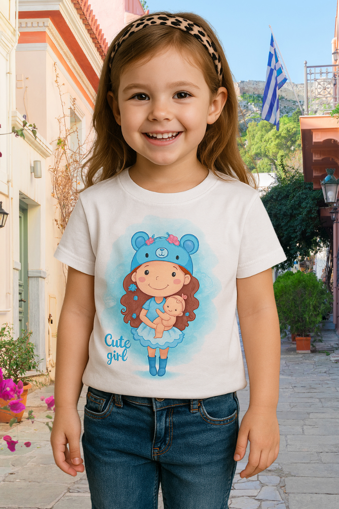 Zingle Berry Cute Girl T-Shirt (White)