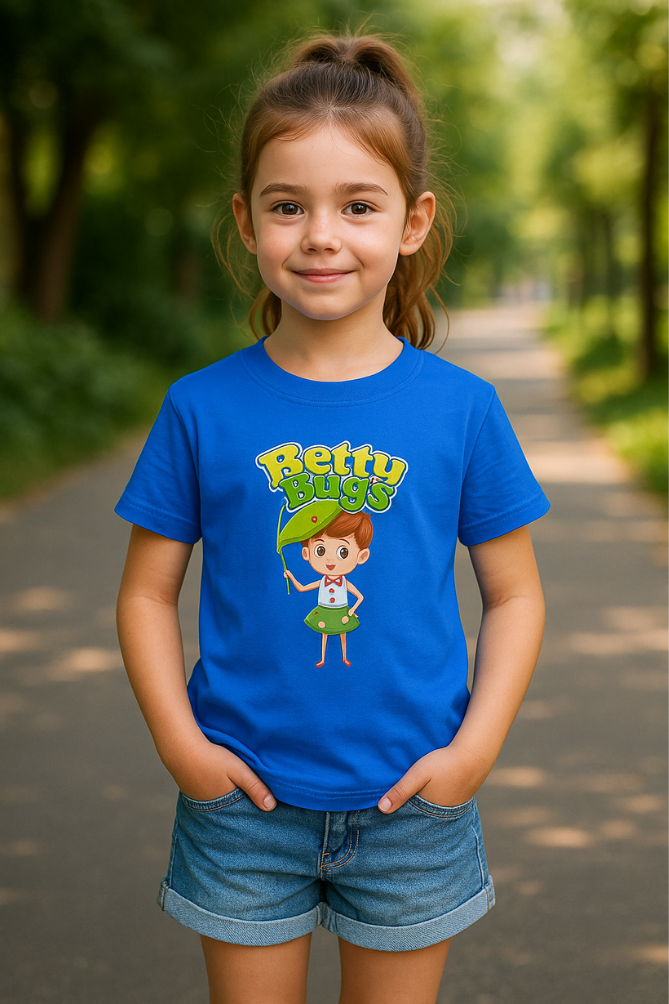 Zingle Berry Girl Classic Crew T-Shirt Royal Blue