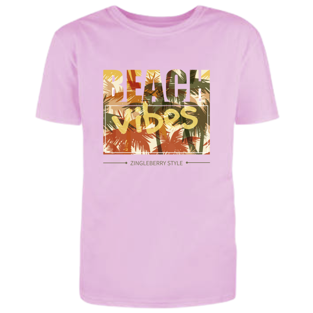 Zingle Berry Exclusive Beach Vibes Casual T-Shirt For Women