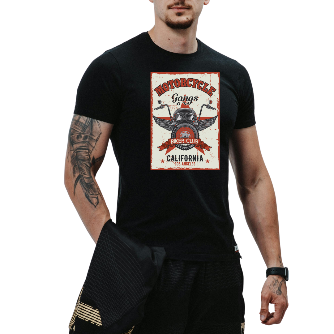 Ride Hard Vintage Biker T-Shirt – California Motorcycle Club Design