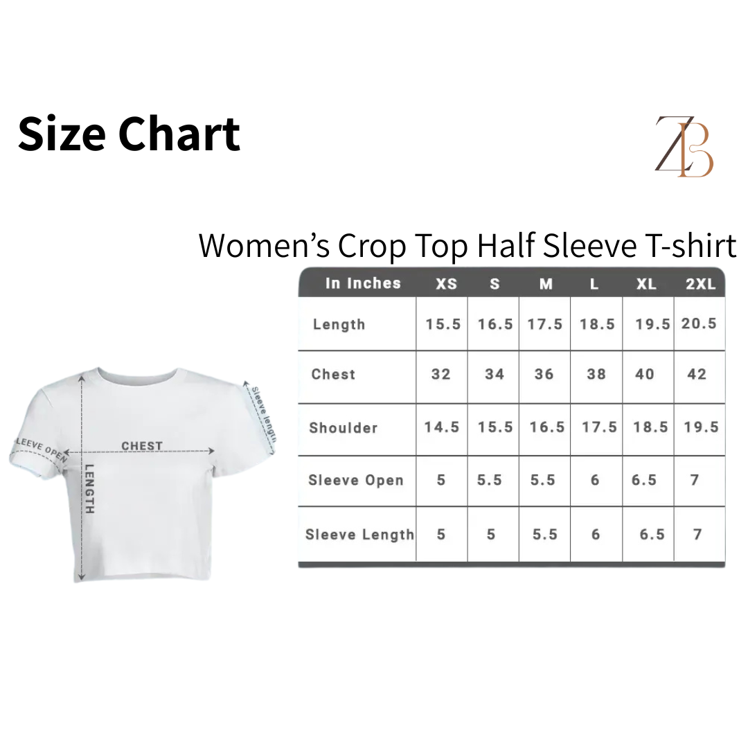 Zingleberry Exclusive Unicorn Printed Soft Sky Blue Crop Top for women