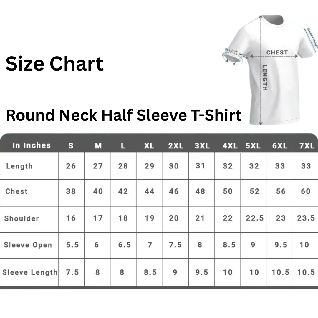 See good in all things Size chart for Tshirt