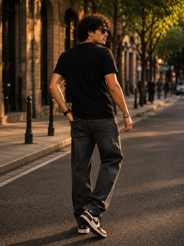 Zingleberry Premium Enjoy The Summer Black T-Shirt For Men