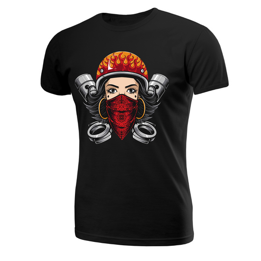 Zingleberry Biker Edition Tee – Soft Cottom Fabric for Women Riders