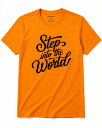 Zingleberry Premium Orange Confidence Graphic Cotton T-Shirts- Step into world