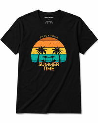 Zingleberry Premium Comfortable Cotton Summer Black T-Shirt For Men