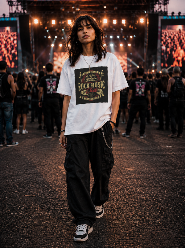 Zingleberry Rock Music Club Unisex Oversized T-Shirt – Vintage California Vibes Tee