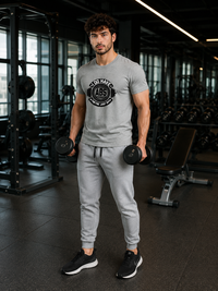 Zingleberry Men’s Workout T-Shirt – Humorous “Shy Abs” Quote – Athletic Fit Gym Tee