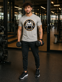 Zingleberry Men’s Gym Workout T-Shirt – “When Others Quit I Keep Going” Muscle Fit Crew Neck Tee