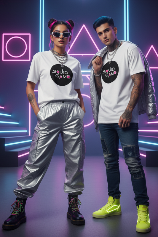 Zingleberry Unisex Oversized Gaming T-Shirt | Premium Cotton Squid Game Esport Tee | Funky Gen Z Street Style