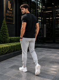 Zingleberry Cotton Black Workout T-Shirt for Men – “Be Your Own Hero” Gym Print | Crew Neck, Pure Cotton