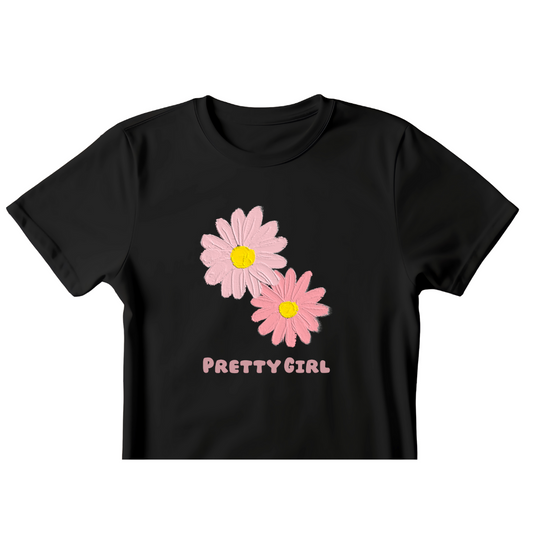 Zingleberry Exclusive Flower Printed Black Crop Top for women