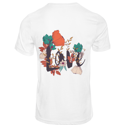 Zingleberry Exclusive Love Printed white T-shirt for women