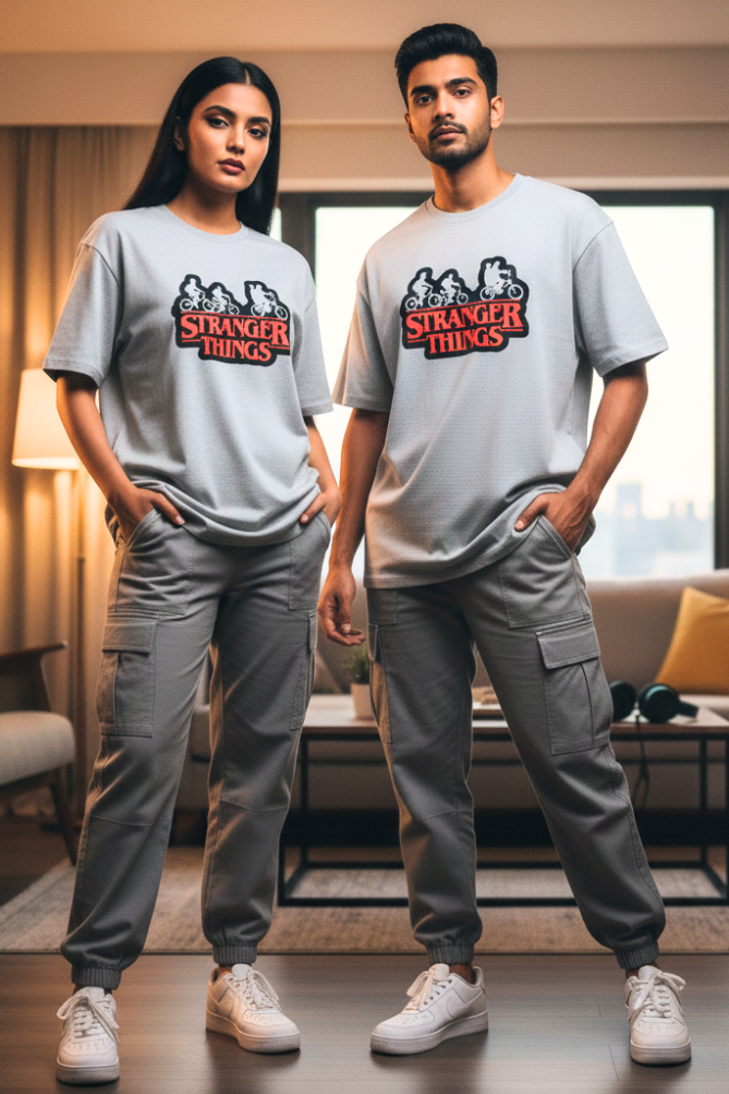 Zingleberry Unisex Stranger Things  Tee | Oversized Fit