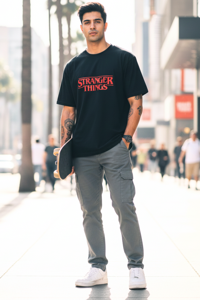 Zingleberry Unisex Oversized Stranger Things Streetwear T-Shirt