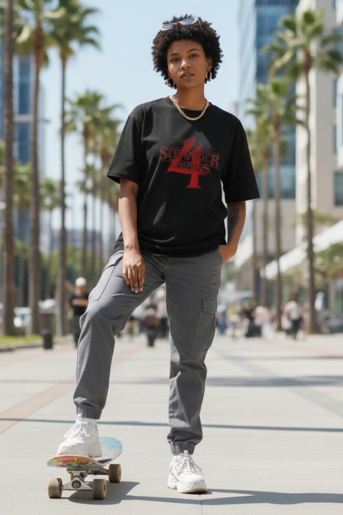 Zingleberry Premium Unisex Oversized Dark Dimension | Stranger things