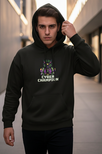 Zingleberry Premium Cyber Champion Unisex Hoodie | 400 GSM Cotton | Oversized Fit | Winter Wear