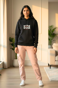 Zingleberry Savage Printed Unisex Hoodie | 400 GSM Cotton | Oversized Fit | Black