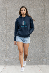Zingleberry Brain Tech Graphic Acid Wash unisex Hoodie for Men & Women