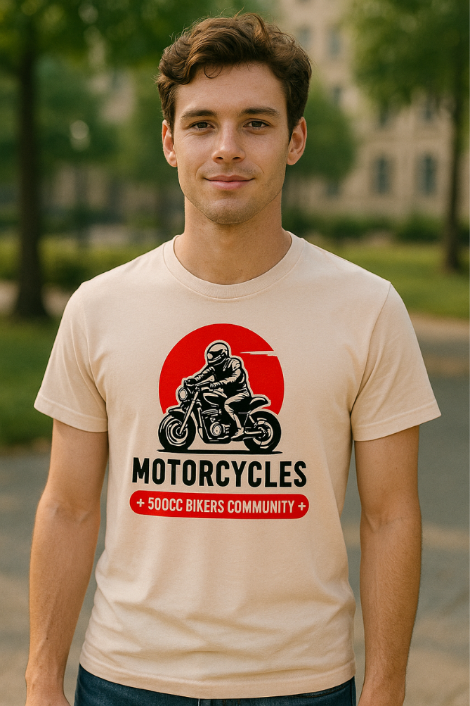 500CC Bikers Community Cotton Premium T-Shirt For Men