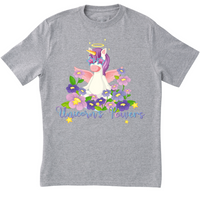 Zingle Berry Girl Classic Crew T-Shirt Grey Melange