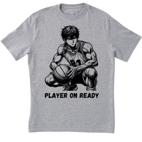 Zingle Berry Player On Ready Grey Melange T-Shirt For Boys