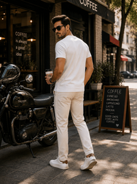Zingleberry Premium Morning Mood White T-Shirts – Adulting Without Coffee Quote