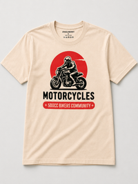 Zingleberry Premium 500CC Bikers Community Cotton Premium T-Shirt For Men