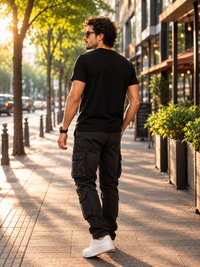 Zingleberry Premium Exclusive Summer Sunset Black T-Shirt For Men