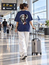 Zingleberry Lost in Thought Premium Unisex Oversized T-Shirt – Royal Blue-Shirt