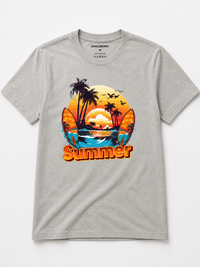 Zingleberry Premium Exclusive Summer Comfortable Grey Melange T-Shirt For Men