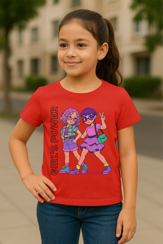 Zingle Berry Girl's Power  Red Tshirt