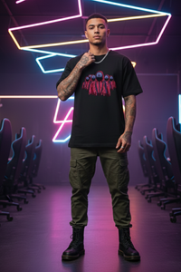 Zingleberry Premium Oversized Dark Mode Gamer Tee Squide Game themed