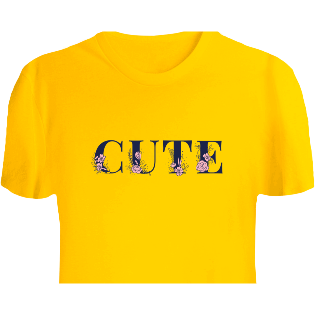 Zingleberry Exclusive Cute Printed Yellow Crop Top for women