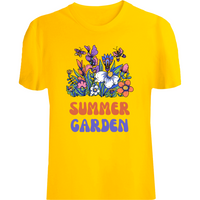 Zingleberry Exclusive Summer Garden Printed Cotton T-shirt For Women