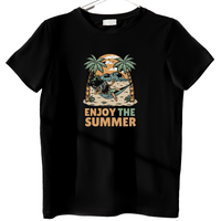 Zingle Berry Exclusive Enjoy The Summer Black T-Shirt For Men