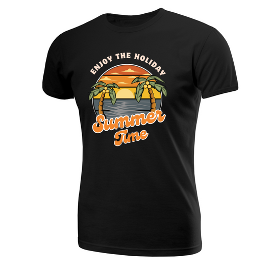 Zingle Berry Exclusive Summer Holiday Black T-Shirt For Women