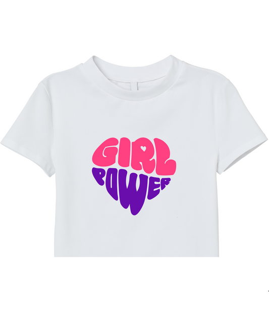 Zingleberry Exclusive Love Printed white Crop Top for women