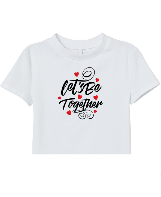 Zingleberry Exclusive Stronger Together Printed white Crop Top for women